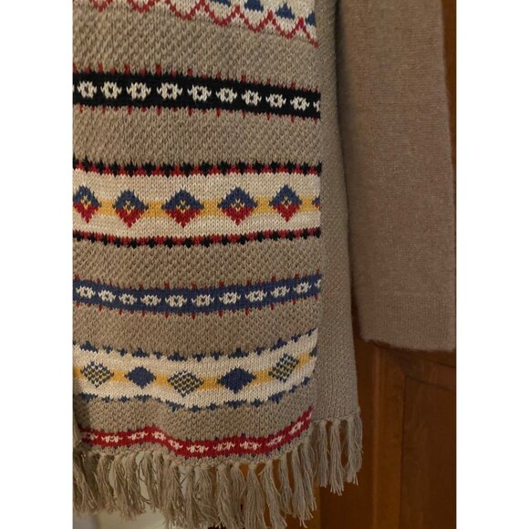 VTG Southwestern Knit Sweater Vest Womens Med Fringe Festival Indie Rock Western - Picture 4 of 13